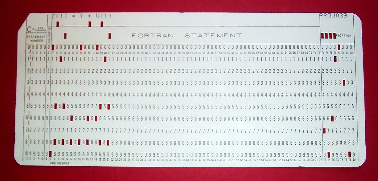 The IBM Card - 80 columns wide